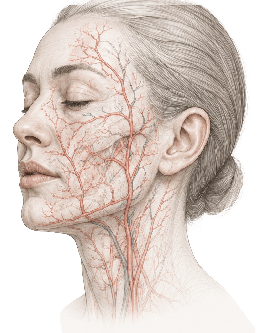 Vascular mapping anatomy illustration